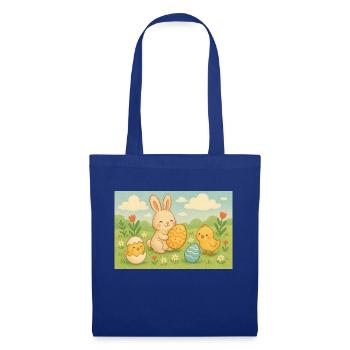 Fête de Pâques - Sac en tissu - bleu royal - Devant