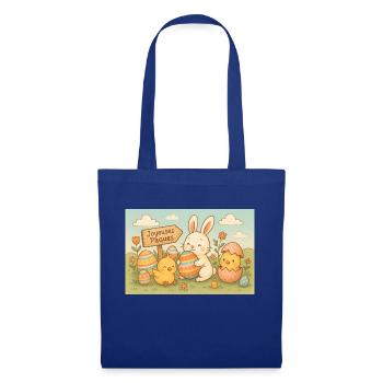 Fête de Pâques - Sac en tissu - bleu royal - Devant