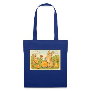 Fête de Pâques - Sac en tissu - bleu royal - Devant