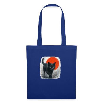 Black Cat Energy – Kunst trifft Wildheit - Stoffbeutel - Royalblau - Vorne