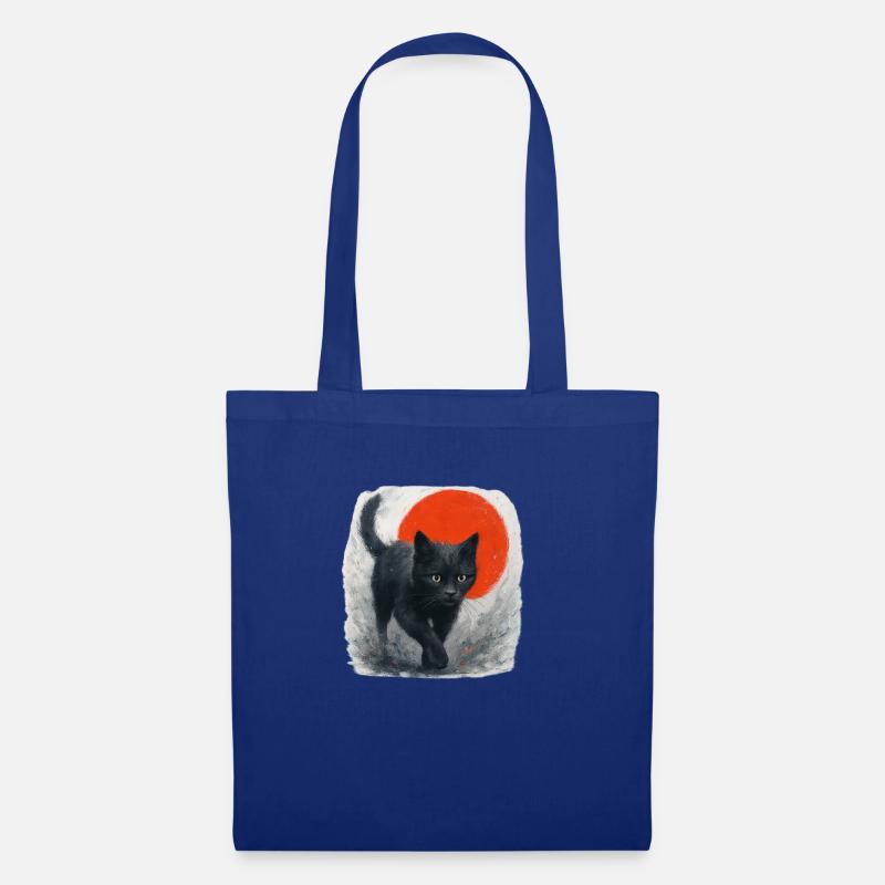 Black Cat Energy – Kunst trifft Wildheit - Stoffbeutel - Royalblau
