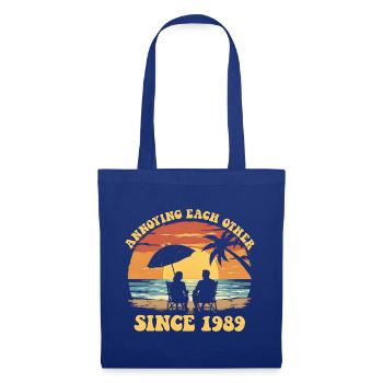 Anniversaire du harcèlement mutuel depuis 1989 - Sac en tissu - bleu royal - Devant