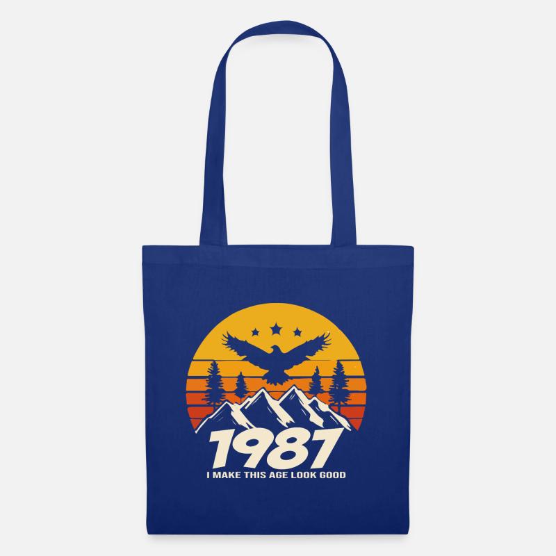 Geburtstag 1987 1987 Geburtstag 1987 Geburtstag - Stoffbeutel - Royalblau