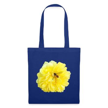 Yellow_Rose_-_Bee_Nature_Photography - Tote Bag - royal blue - Front