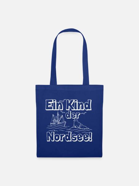 Ein Kind der Nordsee - Stoffbeutel - Royalblau