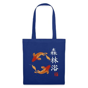 japan Fische japanisch anime asiatisch - Stoffbeutel - Royalblau - Vorne