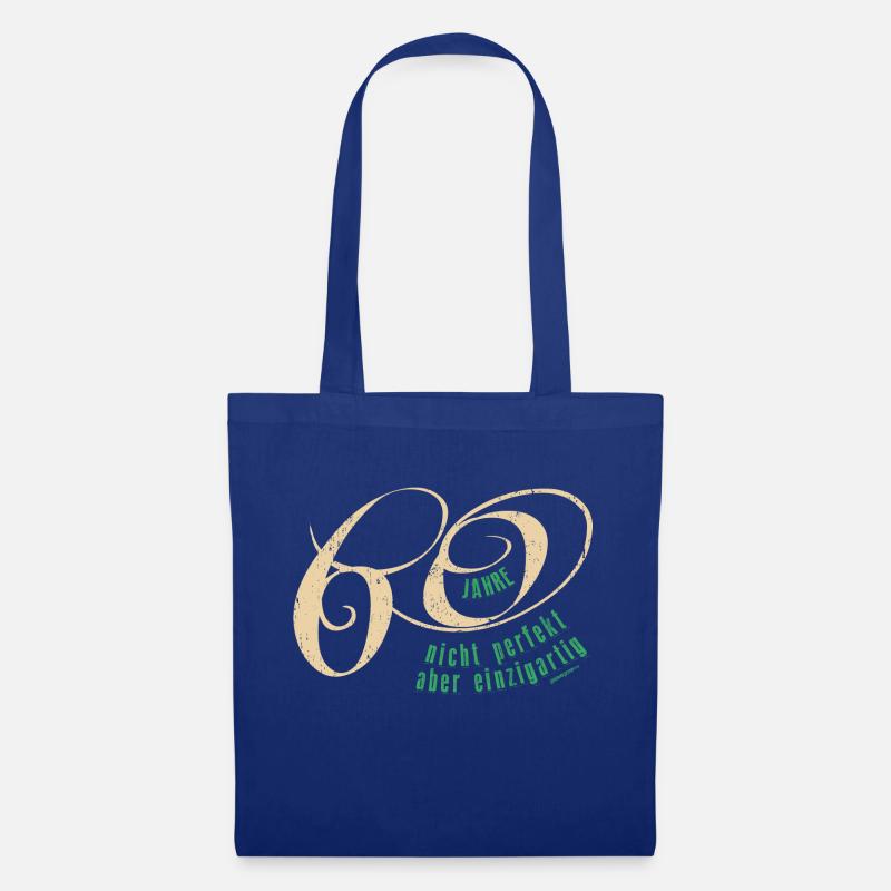 Geburtstag 60 Jahre - Stoffbeutel - Royalblau