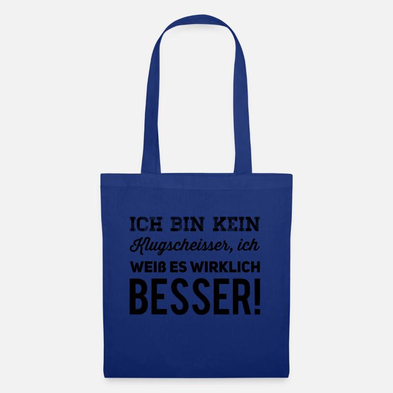 ich bin kein Klugscheisser - Stoffbeutel - Royalblau