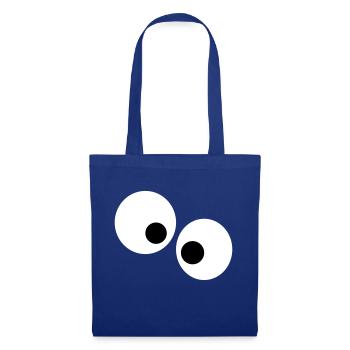 Lustige Augen - Stoffbeutel - Royalblau - Vorne
