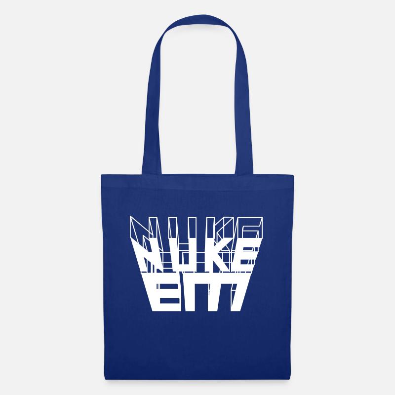 Nuke Em 3D Text - Stoffbeutel - Royalblau