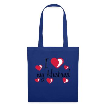 i love my worlds greatest meilleur mari husband t - Sac en tissu - bleu royal - Devant
