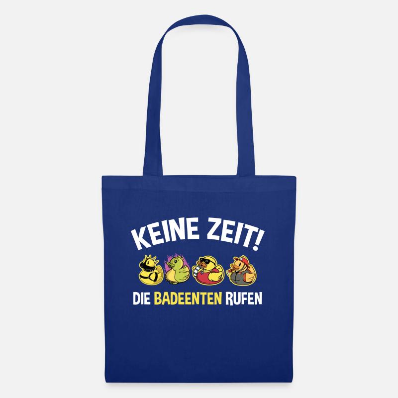 Ente Quitscheente Badeenten - Stoffbeutel - Royalblau