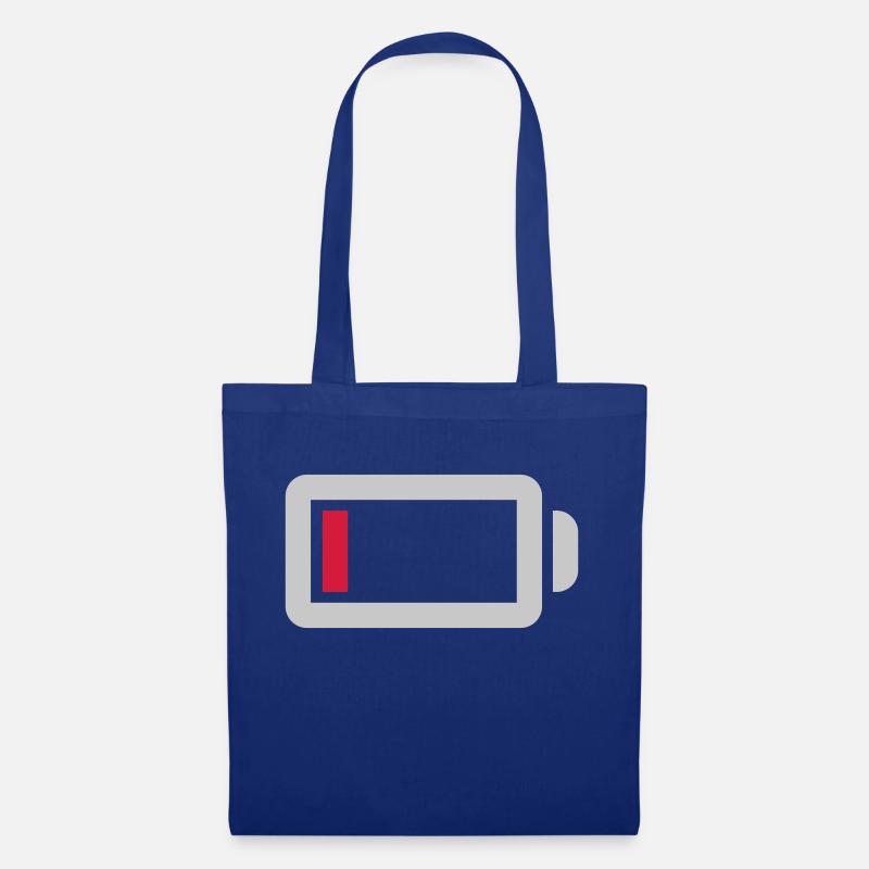 Kein Strom Batterie leer - Stoffbeutel - Royalblau