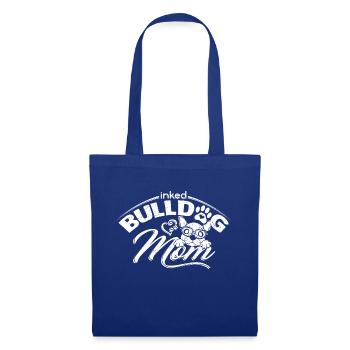 Bulldog Mama Tätowiert Old English Bulldog Mom Tat - Stoffbeutel - Royalblau - Vorne