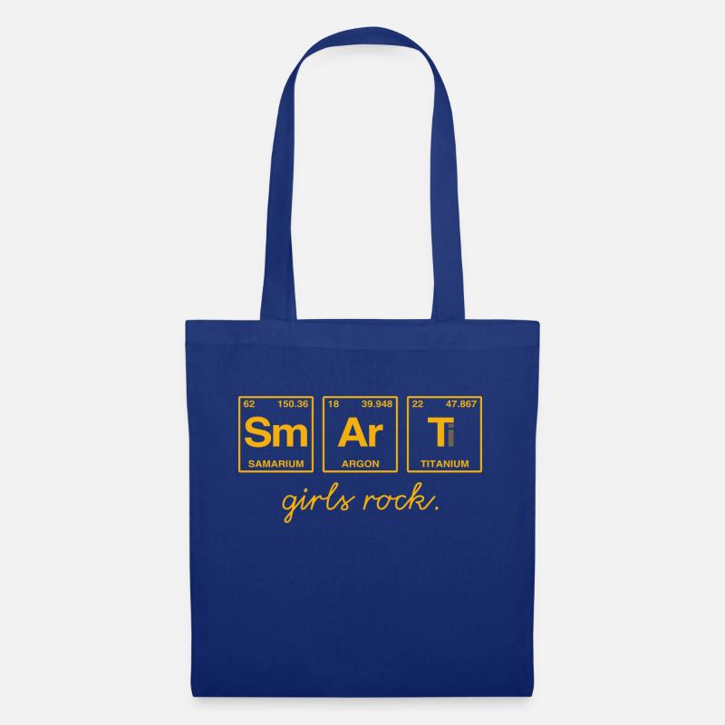 SMART GIRLS ROCK - Elemente Perdiodensystem - Stoffbeutel - Royalblau