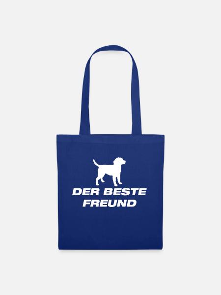 Dog Hund - Stoffbeutel - Royalblau
