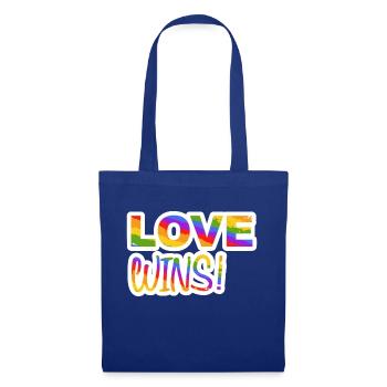 LOVE WINS PRIDE LGBTQ+ - Stoffbeutel - Royalblau - Vorne