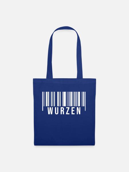 Wurzen Strichcode - Stoffbeutel - Royalblau