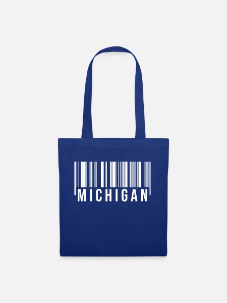 Michigan Barcode - Stoffbeutel - Royalblau