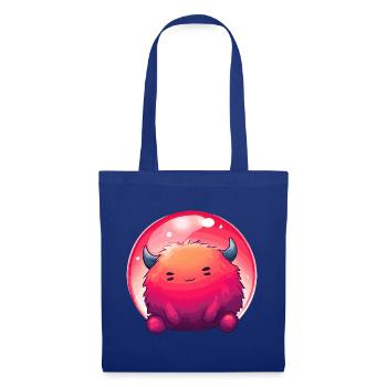 Fluffiges Monstergesicht Gradient - Stoffbeutel - Royalblau - Vorne