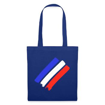 Frankreich Flagge - Streifen - Stoffbeutel - Royalblau - Vorne