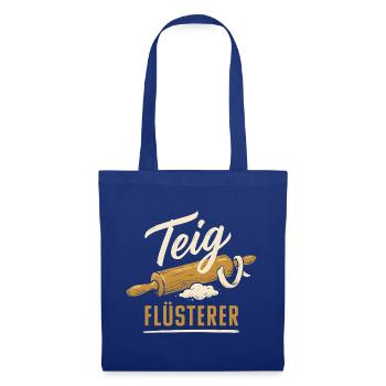 Teig Flüsterer Lustiger Bäcker Konditor Spruch - Stoffbeutel - Royalblau - Vorne