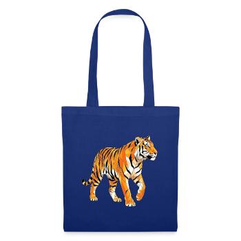 Poly Stil Tiger - Stoffbeutel - Royalblau - Vorne