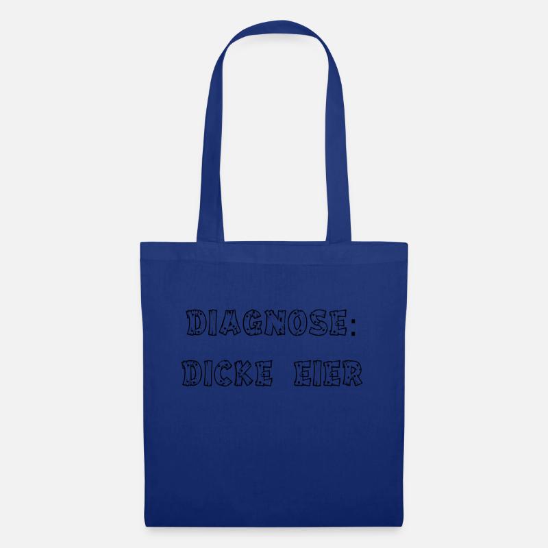Diagnose: Dicke Eier - Stoffbeutel - Royalblau