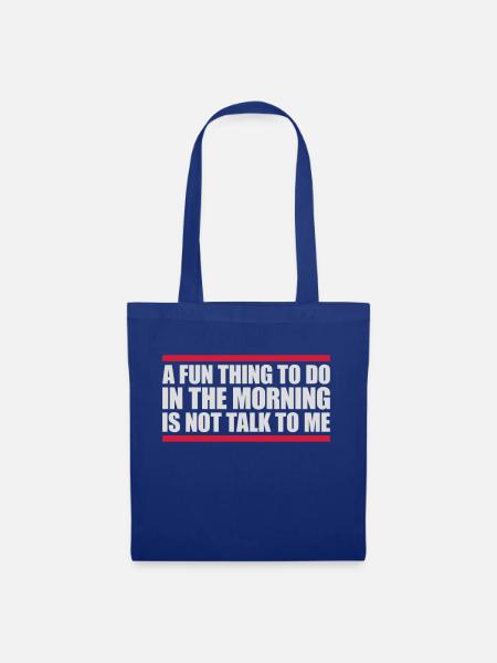 not talk to me - Stoffbeutel - Royalblau