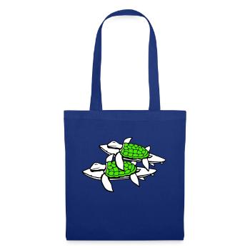 2 Water Turtles Surfer Surfing Surfboard Cute - Tote Bag - royal blue - Front
