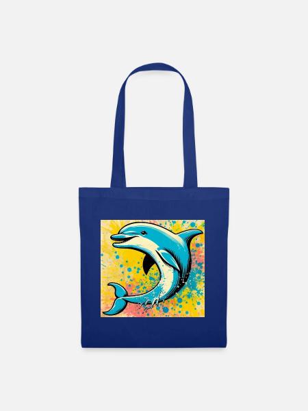 Delfin - Stoffbeutel - Royalblau