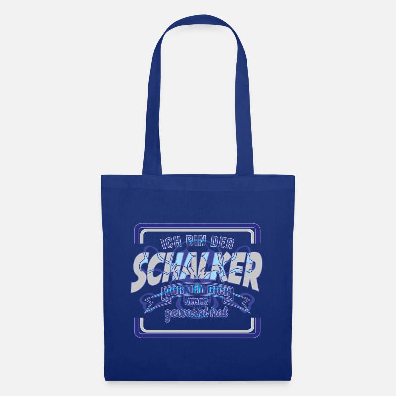 Schalker Warnung | Gelsenkirchen Schalke Geschenk - Stoffbeutel - Royalblau