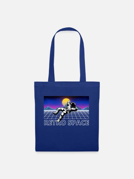 Retro Space Design - Stoffbeutel - Royalblau