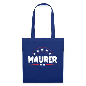 Maurer Beruf - Stoffbeutel - Royalblau - Vorne
