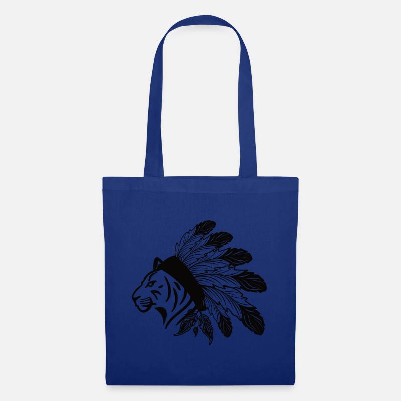 Tiger Chieftain's Head - Tote Bag - royal blue