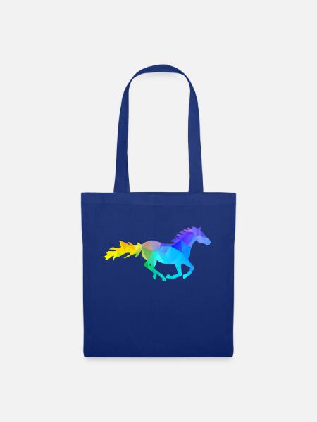 Galoppierendes Pferd Westernreiten - Stoffbeutel - Royalblau