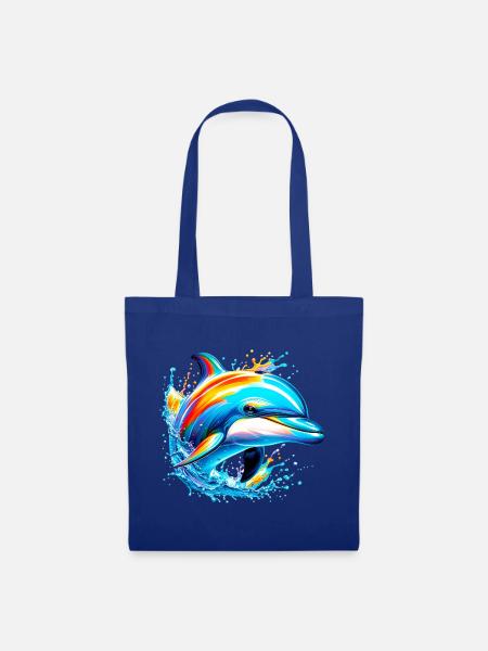 Delfin - Stoffbeutel - Royalblau