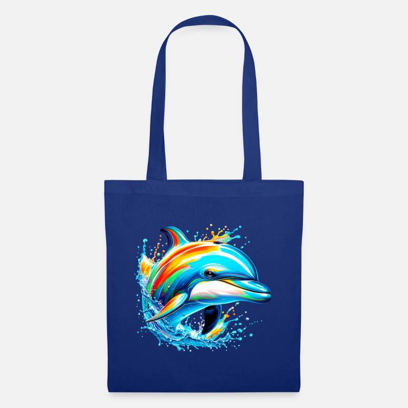 Delfin - Stoffbeutel - Royalblau