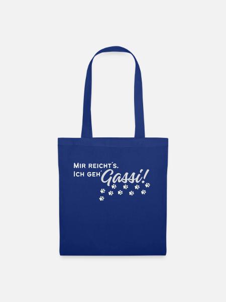 Gassi gehen - Stoffbeutel - Royalblau