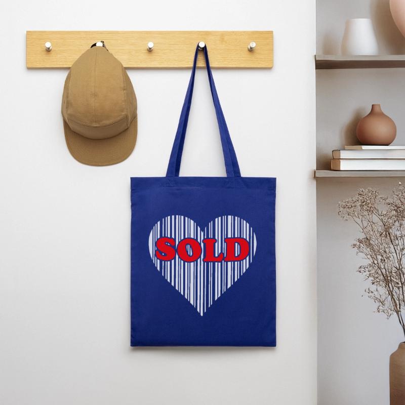 Herz Barcode Liebe – Sold Code Strichcode Geschenk Stoffbeutel