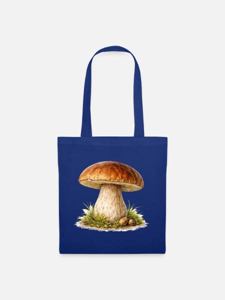 Waldpilz Illustration - Stoffbeutel - Royalblau