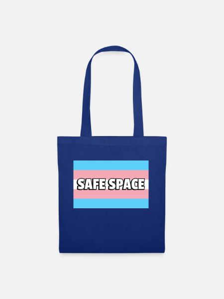 Trans Pride SICHERER RAUM - Stoffbeutel - Royalblau