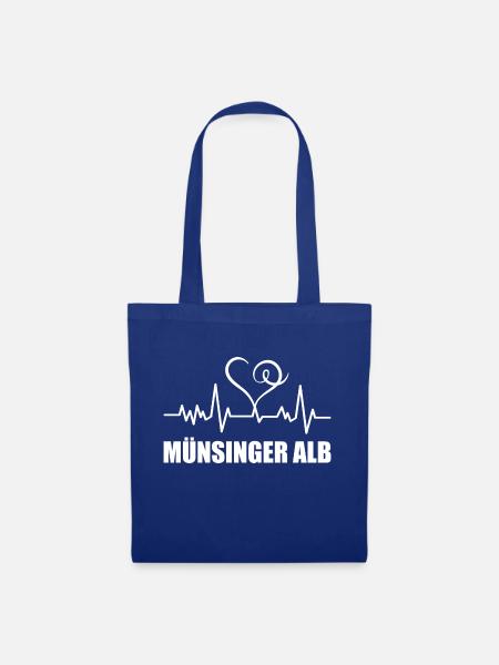 Heartbeat Münsinger Alb - Stoffbeutel - Royalblau