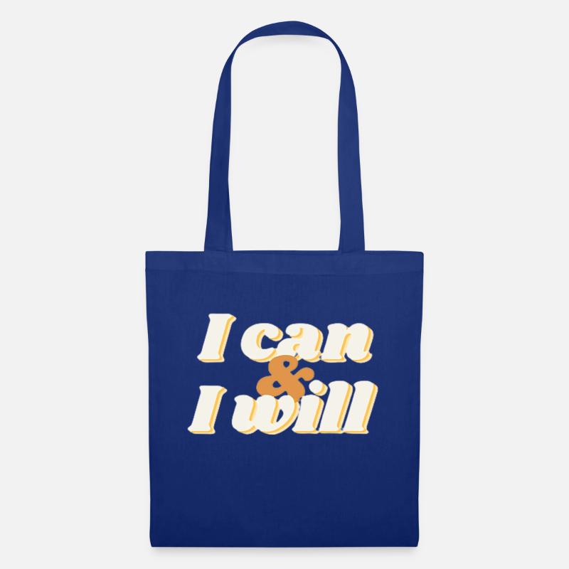 I can I will - Stoffbeutel - Royalblau