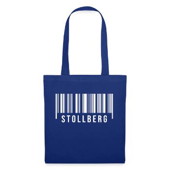 Erzgebirge Strichcode Stollberg - Stoffbeutel - Royalblau - Vorne