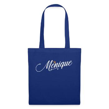 Monique Nom personnalisé pour femmes enfants bambins - - Sac en tissu - bleu royal - Devant