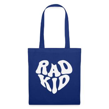 Rad Kid – Retro Heart Quote (Custom Color) - Stoffbeutel - Royalblau - Vorne