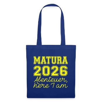 Matura 2026 Spruch - Stoffbeutel - Royalblau - Vorne