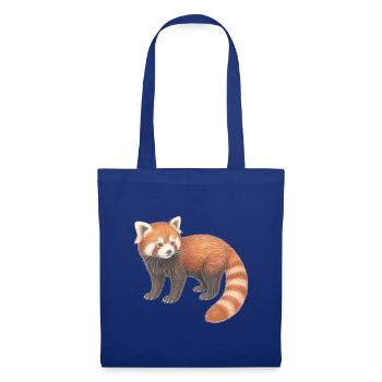 Roter Panda süßes Waldtier - Stoffbeutel - Royalblau - Vorne