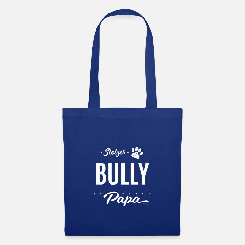 Stolzer Bully Papa - Pfote - Stoffbeutel - Royalblau